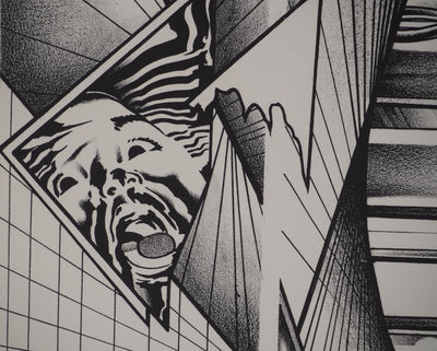 Francisco MELO : Les guerriers futuristes, Lithographie originale (photo de détail 4) - Crédit photo : Galerie Art.Paris