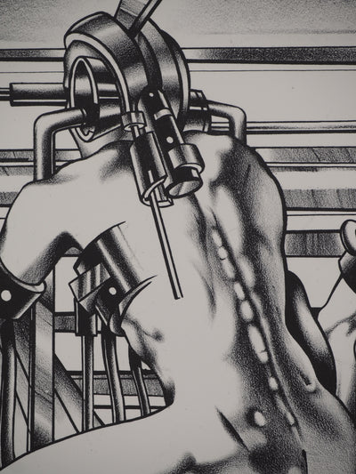 Francisco MELO : Les guerriers futuristes, Lithographie originale (photo de détail 5) - Crédit photo : Galerie Art.Paris