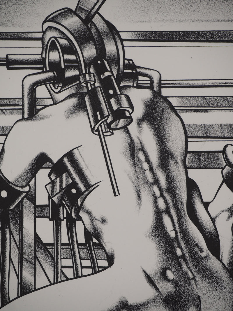 Francisco MELO : Les guerriers futuristes, Lithographie originale (photo de détail 5) - Crédit photo : Galerie Art.Paris