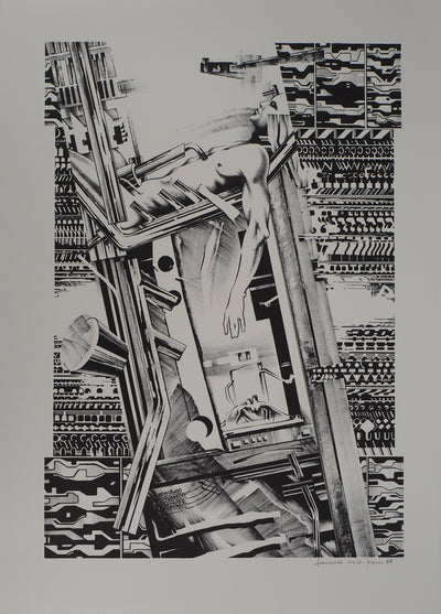Francisco MELO : Homme du futur, Lithographie originale (vue générale) - Crédit photo : Galerie Art.Paris