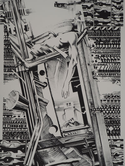 Francisco MELO : Homme du futur, Lithographie originale (photo de détail 2) - Crédit photo : Galerie Art.Paris