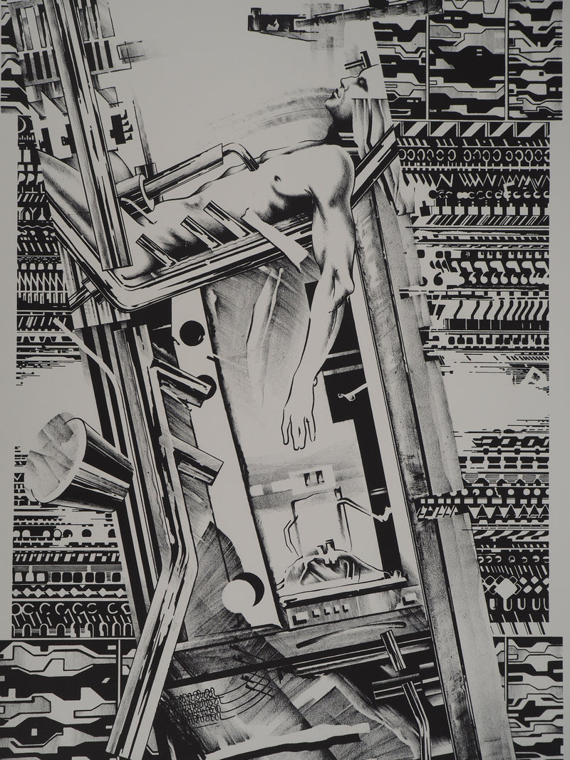 Francisco MELO : Homme du futur, Lithographie originale (photo de détail 2) - Crédit photo : Galerie Art.Paris