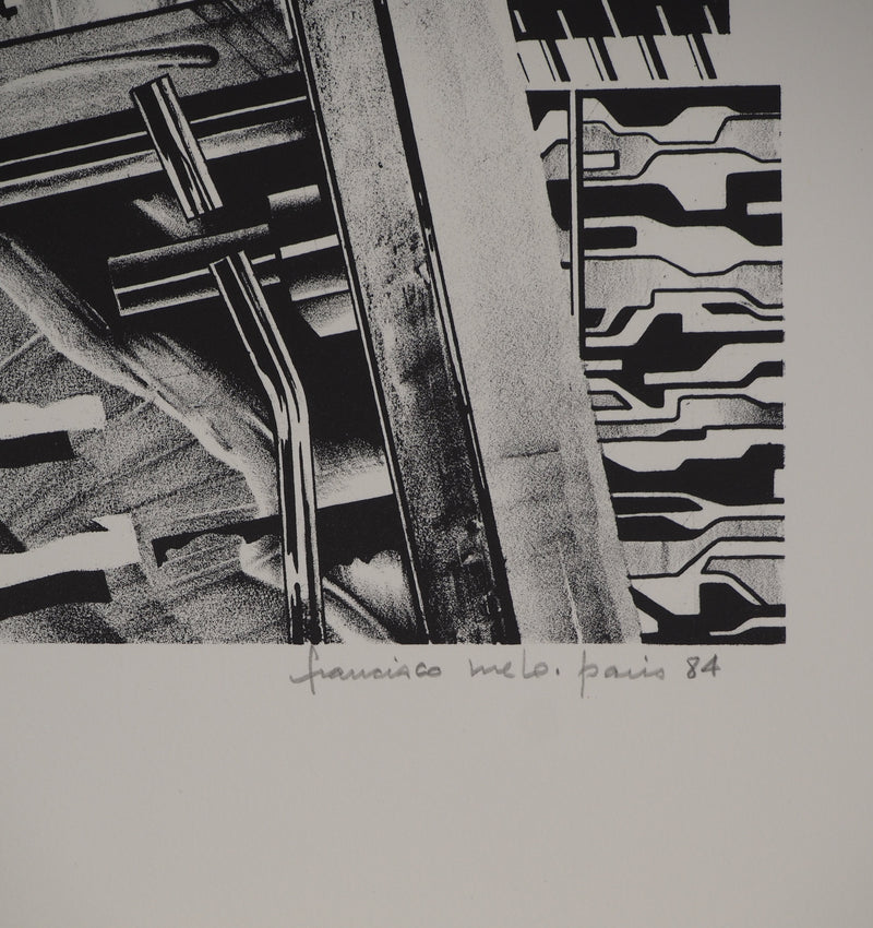 Francisco MELO : Homme du futur, Lithographie originale (photo de détail 3) - Crédit photo : Galerie Art.Paris