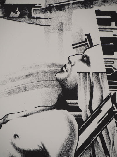 Francisco MELO : Homme du futur, Lithographie originale (photo de détail 7) - Crédit photo : Galerie Art.Paris