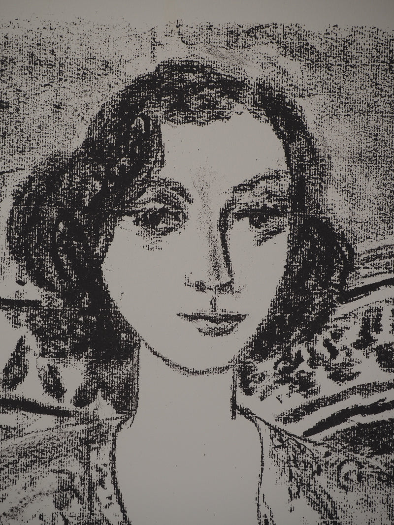 Leopoldo PRESAS : Femme sur un sofa, Lithographie originale signée