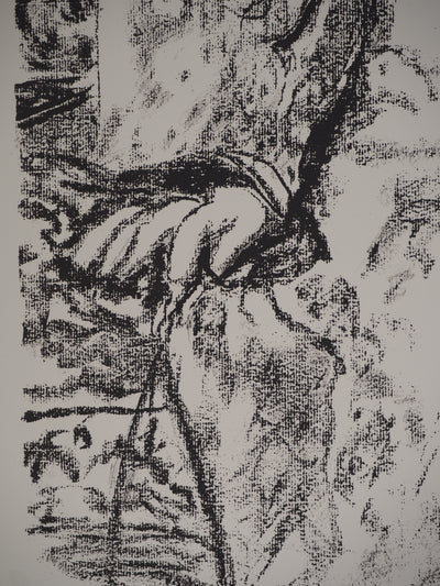 Leopoldo PRESAS : Femme sur un sofa, Lithographie originale signée