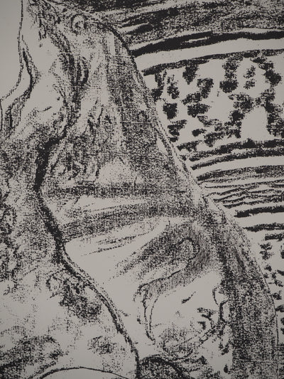 Leopoldo PRESAS : Femme sur un sofa, Lithographie originale signée