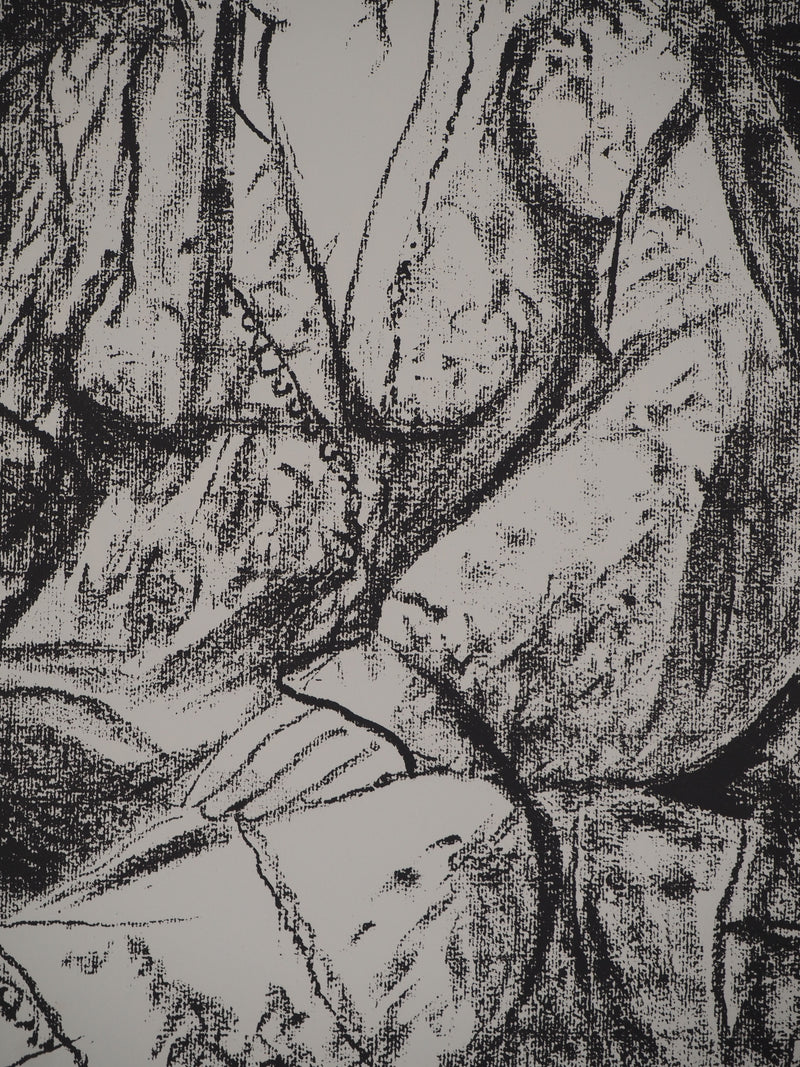 Leopoldo PRESAS : Femme romantique, Lithographie originale signée