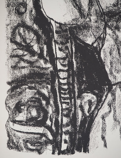 Leopoldo PRESAS : Femme au chapeau, Lithographie originale signée