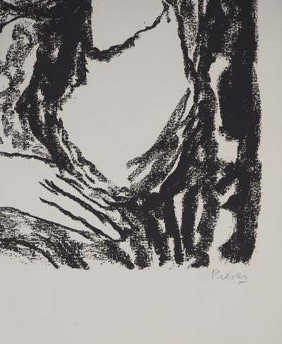 Leopoldo PRESAS : Femme au collier de perles, Lithographie originale signée