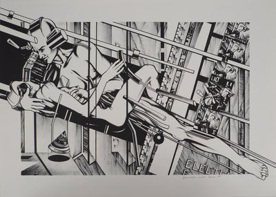 Francisco MELO : Les amants du futurs, Lithographie originale (vue générale) - Crédit photo : Galerie Art.Paris
