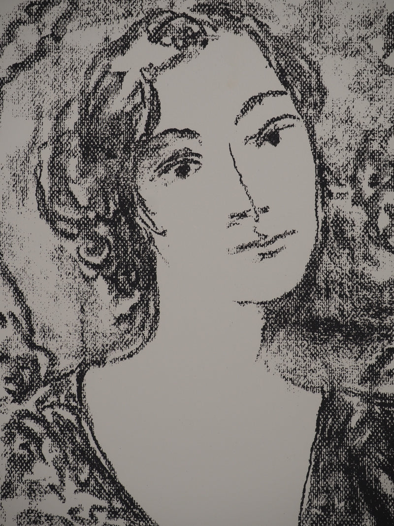 Leopoldo PRESAS : Portrait féminin à la broche,, Lithographie originale (photo de détail 4) - Crédit photo : Galerie Art.Paris