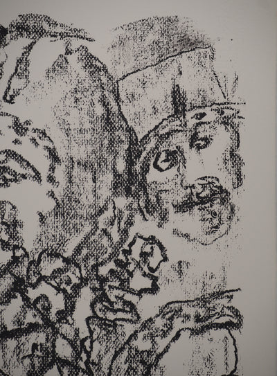 Leopoldo PRESAS : Portrait féminin à la broche,, Lithographie originale (photo de détail 5) - Crédit photo : Galerie Art.Paris