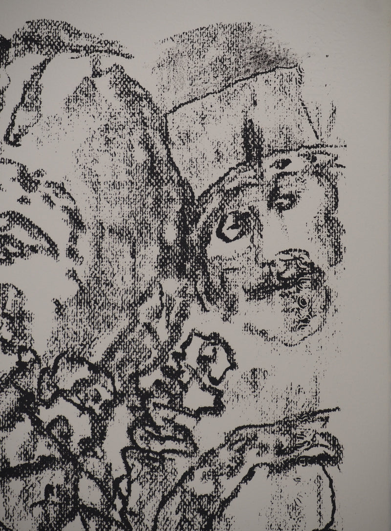 Leopoldo PRESAS : Portrait féminin à la broche,, Lithographie originale (photo de détail 5) - Crédit photo : Galerie Art.Paris