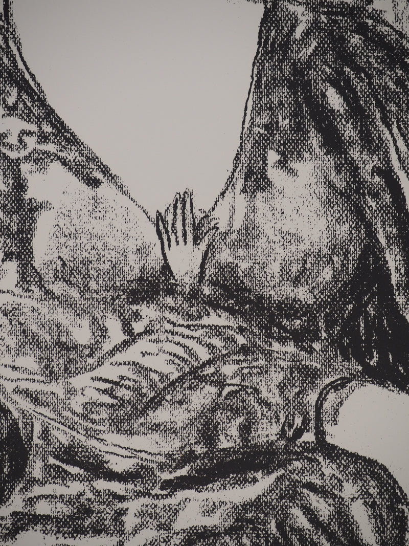 Leopoldo PRESAS : Portrait féminin à la broche,, Lithographie originale (photo de détail 6) - Crédit photo : Galerie Art.Paris