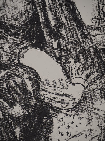 Leopoldo PRESAS : Portrait féminin à la broche,, Lithographie originale (photo de détail 7) - Crédit photo : Galerie Art.Paris