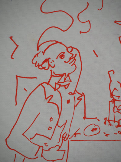 Jean COCTEAU : Diner galant au Champagn, Lithographie originale (photo de détail 4) - Crédit photo : Galerie Art.Paris