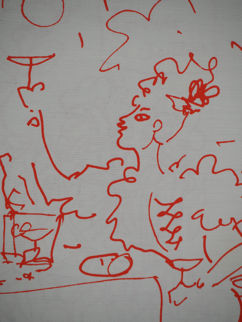 Jean COCTEAU : Diner galant au Champagn, Lithographie originale (photo de détail 5) - Crédit photo : Galerie Art.Paris