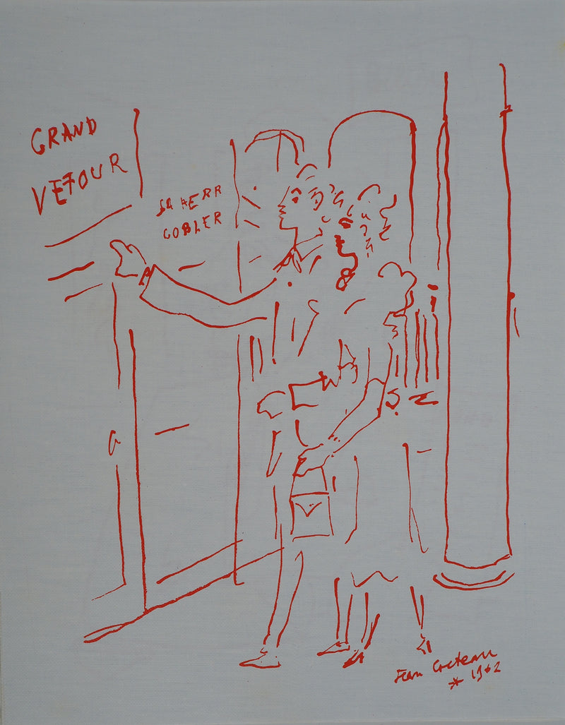 Jean COCTEAU : Paris, Diner au Grand Véfou, Lithographie originale (vue générale) - Crédit photo : Galerie Art.Paris