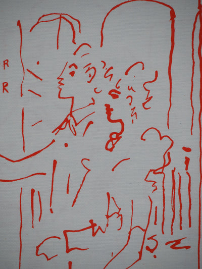 Jean COCTEAU : Paris, Diner au Grand Véfou, Lithographie originale (photo de détail 4) - Crédit photo : Galerie Art.Paris