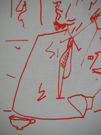 Jean COCTEAU : Autoportrait au Men, Lithographie originale (photo de détail 6) - Crédit photo : Galerie Art.Paris