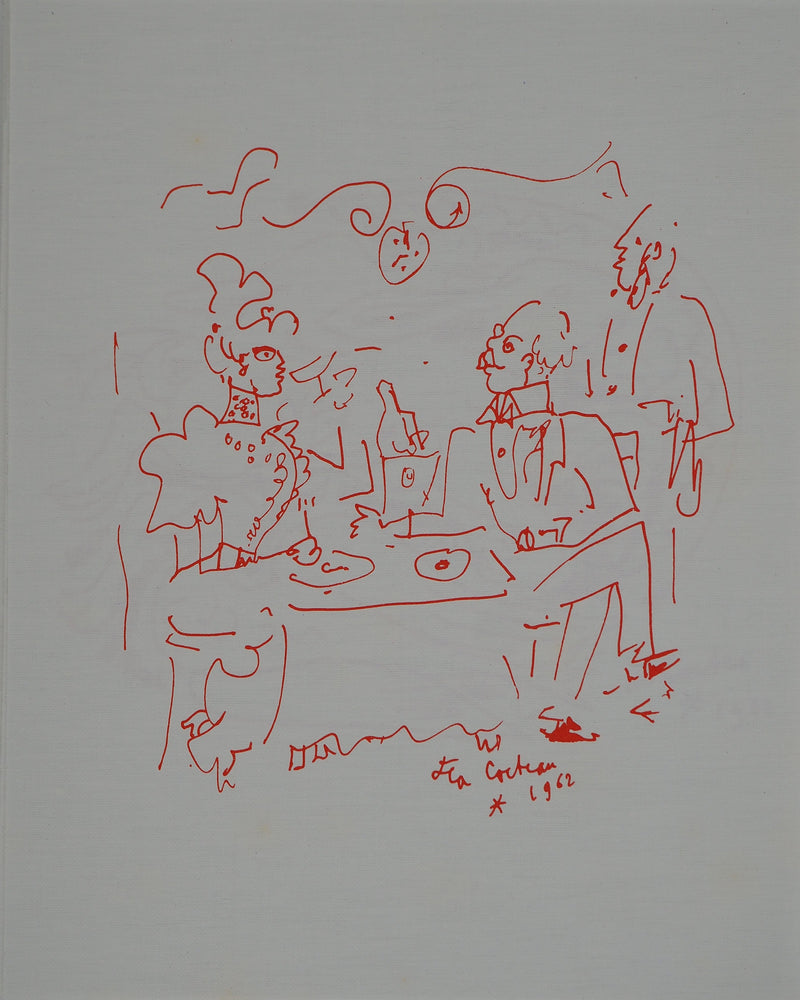 Jean COCTEAU : Diner, Encore du Champagne, Lithographie originale (vue générale) - Crédit photo : Galerie Art.Paris