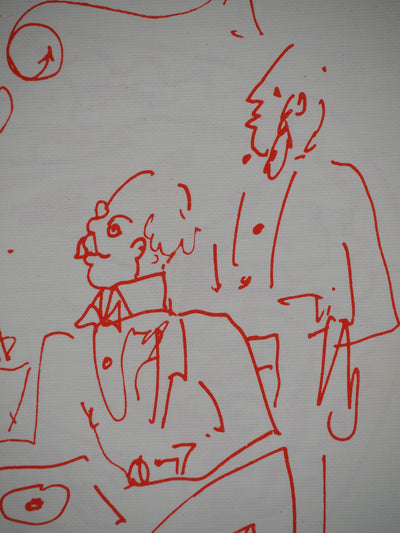 Jean COCTEAU : Diner, Encore du Champagne, Lithographie originale (photo de détail 4) - Crédit photo : Galerie Art.Paris