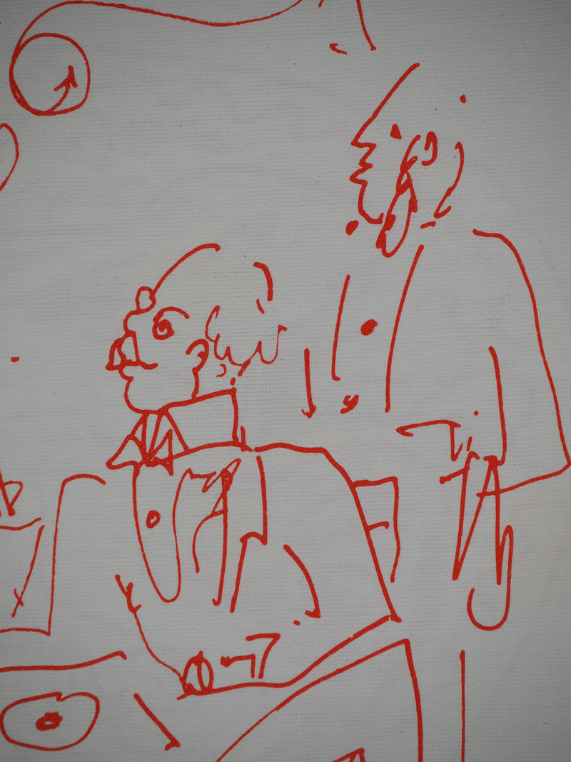 Jean COCTEAU : Diner, Encore du Champagne, Lithographie originale (photo de détail 4) - Crédit photo : Galerie Art.Paris