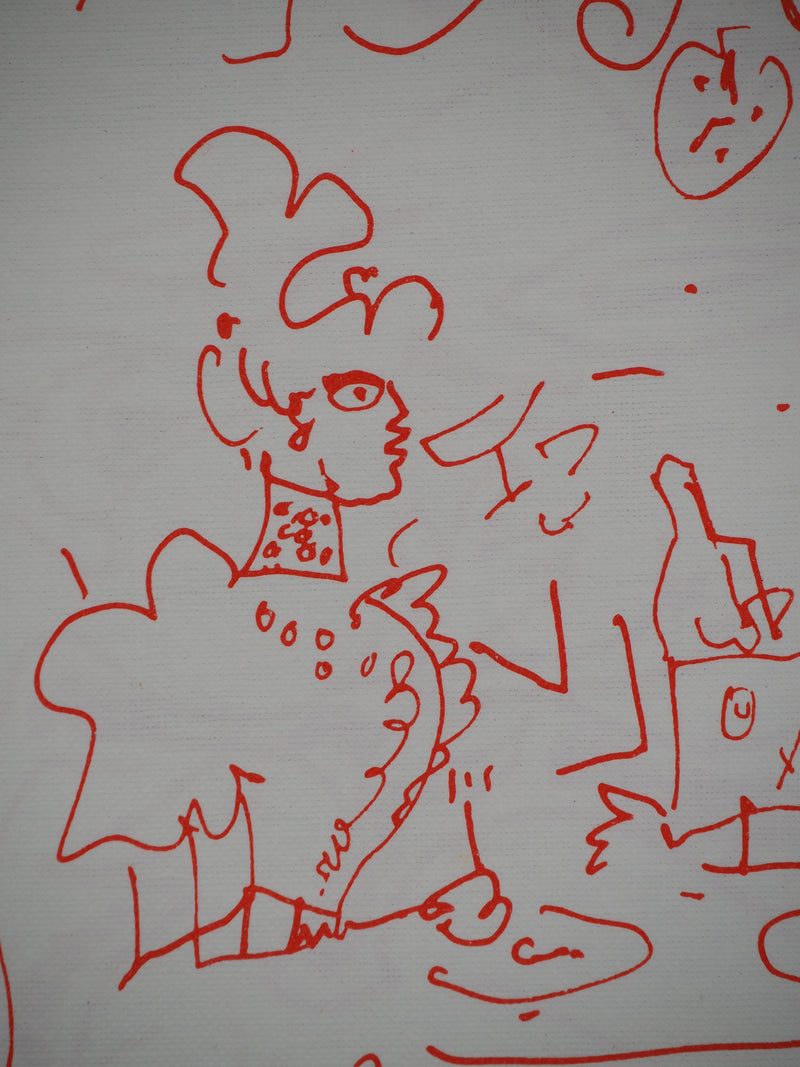Jean COCTEAU : Diner, Encore du Champagne, Lithographie originale (photo de détail 5) - Crédit photo : Galerie Art.Paris