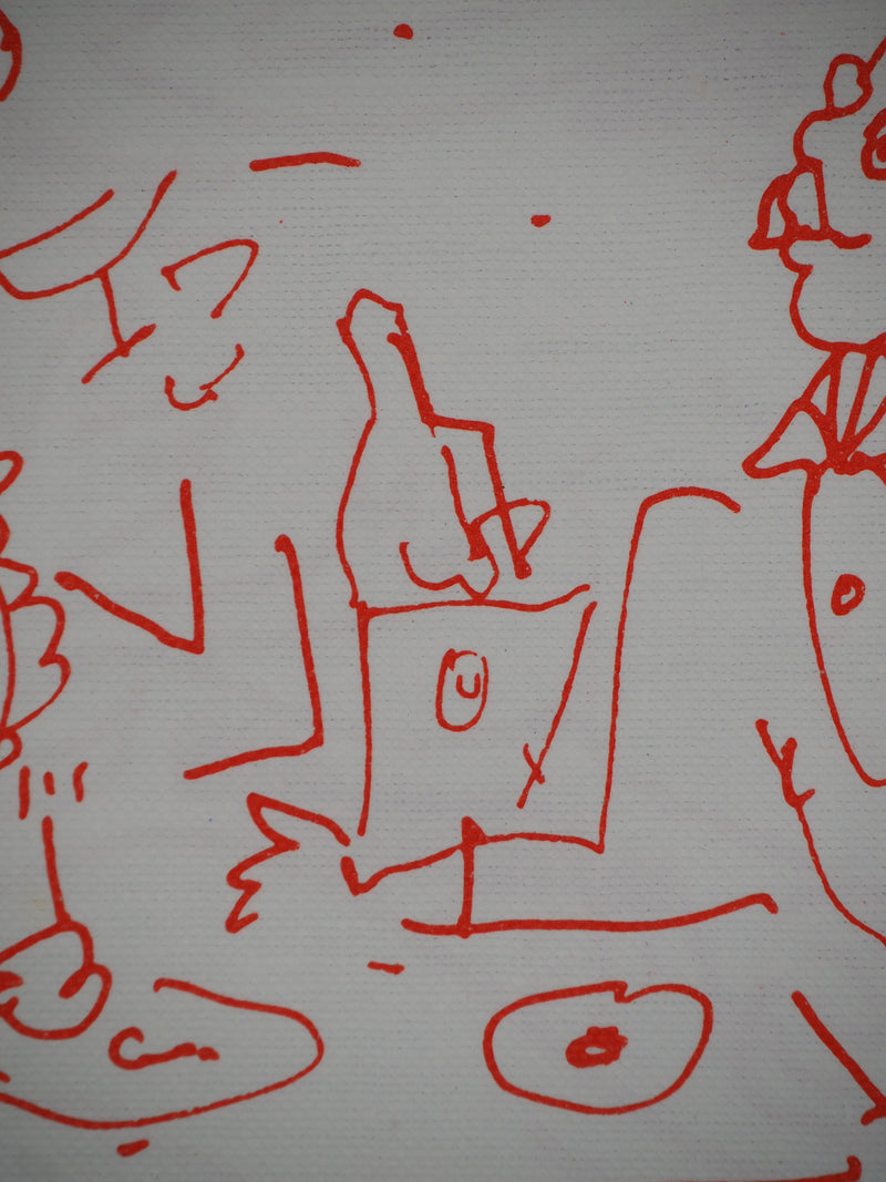 Jean COCTEAU : Diner, Encore du Champagne, Lithographie originale (photo de détail 6) - Crédit photo : Galerie Art.Paris