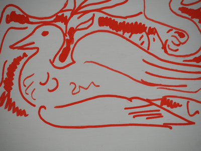 Jean COCTEAU : Plat de gibier, Lièvre et Canard, Lithographie originale (photo de détail 5) - Crédit photo : Galerie Art.Paris