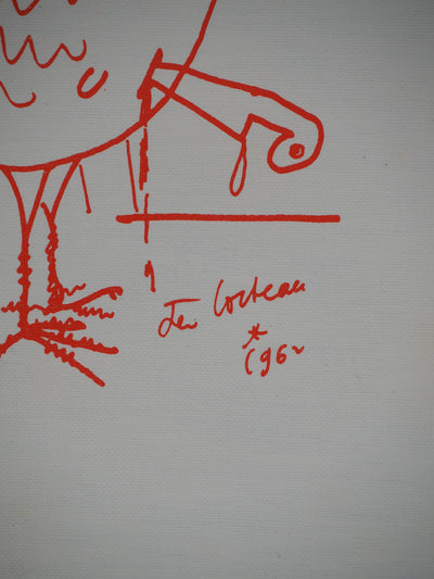 Jean COCTEAU : Le poulet, Lithographie originale (photo de détail 2) - Crédit photo : Galerie Art.Paris
