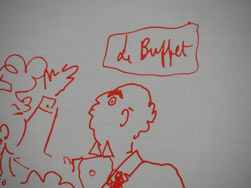 Jean COCTEAU : Le Buffet Gourmand, Lithographie originale (photo de détail 5) - Crédit photo : Galerie Art.Paris