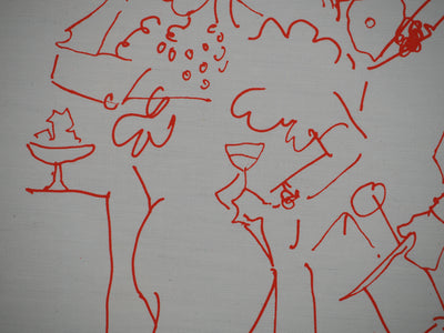 Jean COCTEAU : Le Buffet Gourmand, Lithographie originale (photo de détail 6) - Crédit photo : Galerie Art.Paris