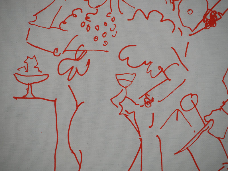 Jean COCTEAU : Le Buffet Gourmand, Lithographie originale (photo de détail 6) - Crédit photo : Galerie Art.Paris