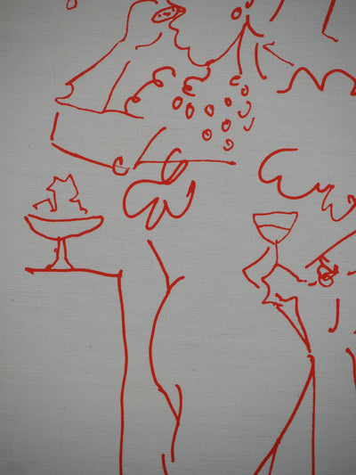 Jean COCTEAU : Le Buffet Gourmand, Lithographie originale (photo de détail 7) - Crédit photo : Galerie Art.Paris