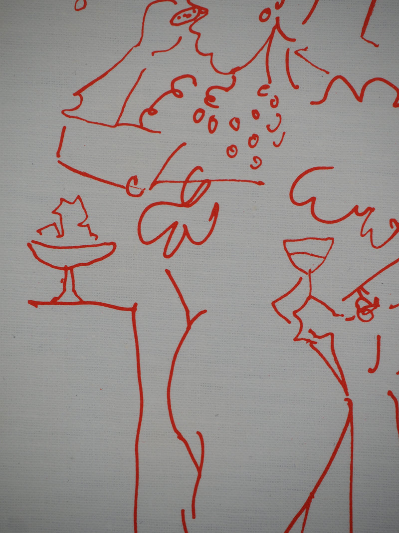 Jean COCTEAU : Le Buffet Gourmand, Lithographie originale (photo de détail 7) - Crédit photo : Galerie Art.Paris