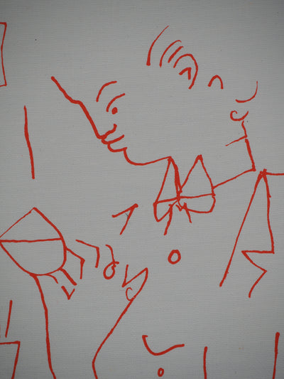 Jean COCTEAU : Le Sommelier et l'amatrice de vin, Lithographie originale (photo de détail 4) - Crédit photo : Galerie Art.Paris