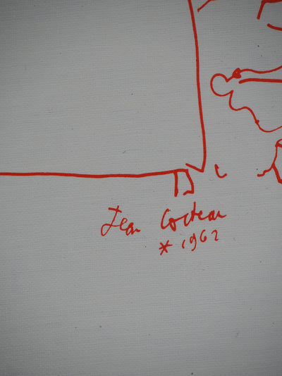 Jean COCTEAU : Célébration avec une coupe de Champagne, Lithographie originale (photo de détail 3) - Crédit photo : Galerie Art.Paris