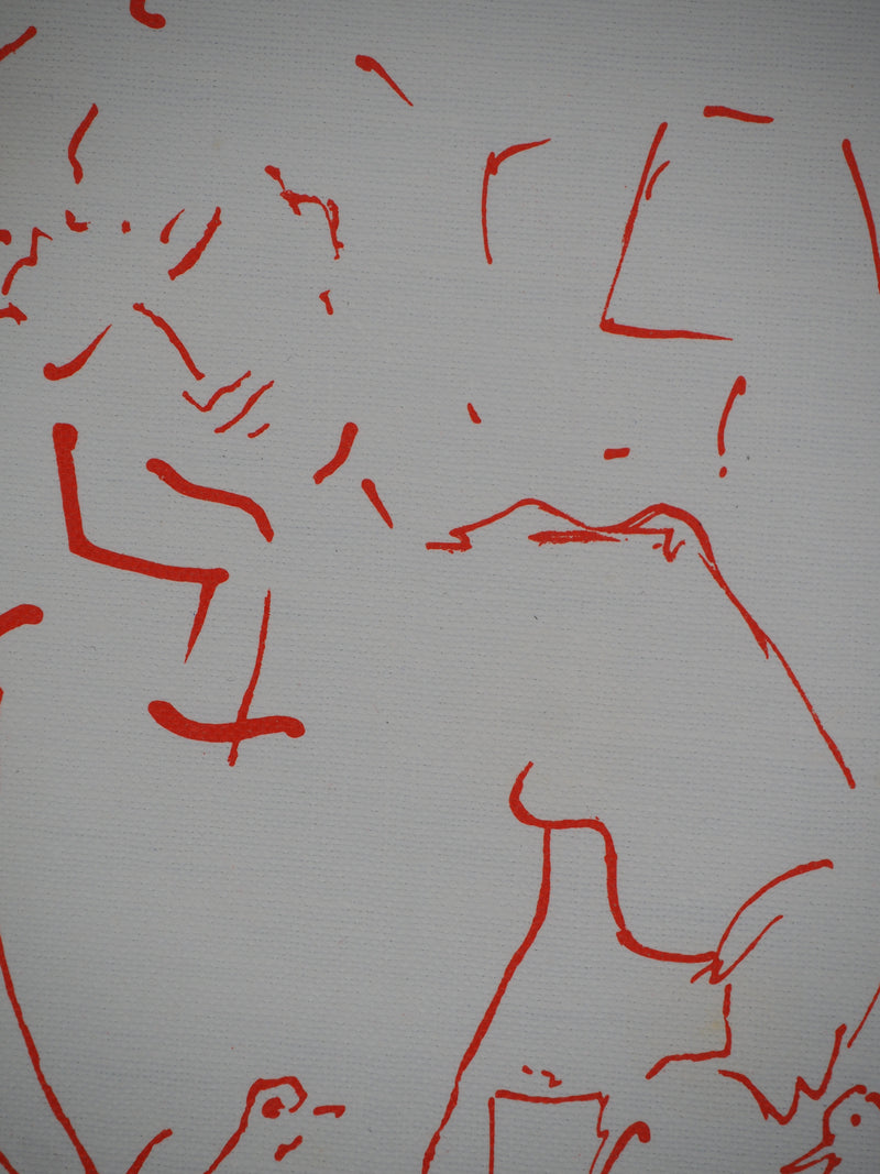 Jean COCTEAU : Colombophilie, Rêveur et pigeons, Lithographie originale (photo de détail 5) - Crédit photo : Galerie Art.Paris