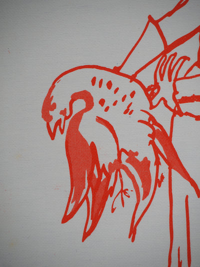 Jean COCTEAU : Jeune homme et oie, Lithographie originale (photo de détail 4) - Crédit photo : Galerie Art.Paris