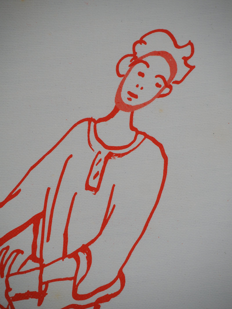 Jean COCTEAU : Jeune homme et oie, Lithographie originale (photo de détail 5) - Crédit photo : Galerie Art.Paris