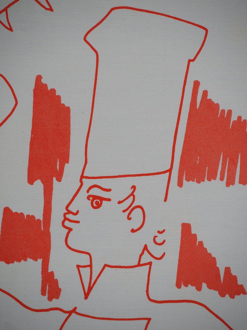 Jean COCTEAU : Le chef cuisinier, Lithographie originale (photo de détail 4) - Crédit photo : Galerie Art.Paris