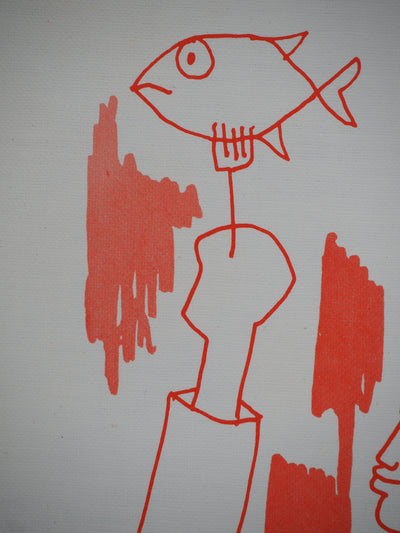 Jean COCTEAU : Le chef cuisinier, Lithographie originale (photo de détail 5) - Crédit photo : Galerie Art.Paris