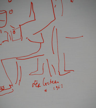 Jean COCTEAU : Gourmandise, le goinfre solitaire, Lithographie originale (photo de détail 2) - Crédit photo : Galerie Art.Paris