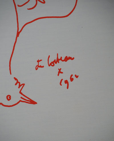Jean COCTEAU : Gibier, le faisan suspendu, Lithographie originale (photo de détail 2) - Crédit photo : Galerie Art.Paris
