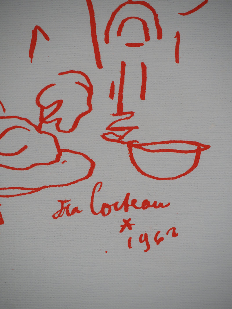 Jean COCTEAU : Cuisinier préparant du canard, Lithographie originale (photo de détail 3) - Crédit photo : Galerie Art.Paris