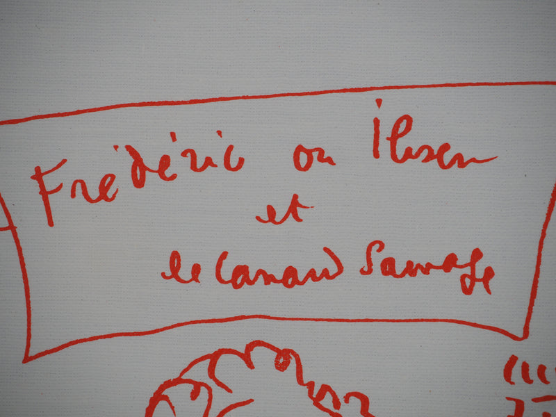 Jean COCTEAU : Cuisinier préparant du canard, Lithographie originale (photo de détail 5) - Crédit photo : Galerie Art.Paris