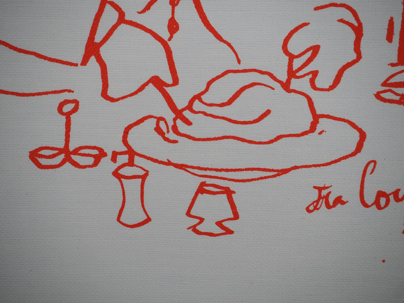 Jean COCTEAU : Cuisinier préparant du canard, Lithographie originale (photo de détail 7) - Crédit photo : Galerie Art.Paris