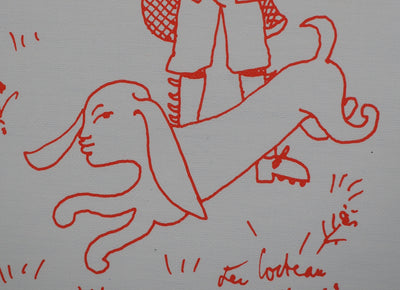 Jean COCTEAU : Chasseur er son chien, Lithographie originale (photo de détail 4) - Crédit photo : Galerie Art.Paris